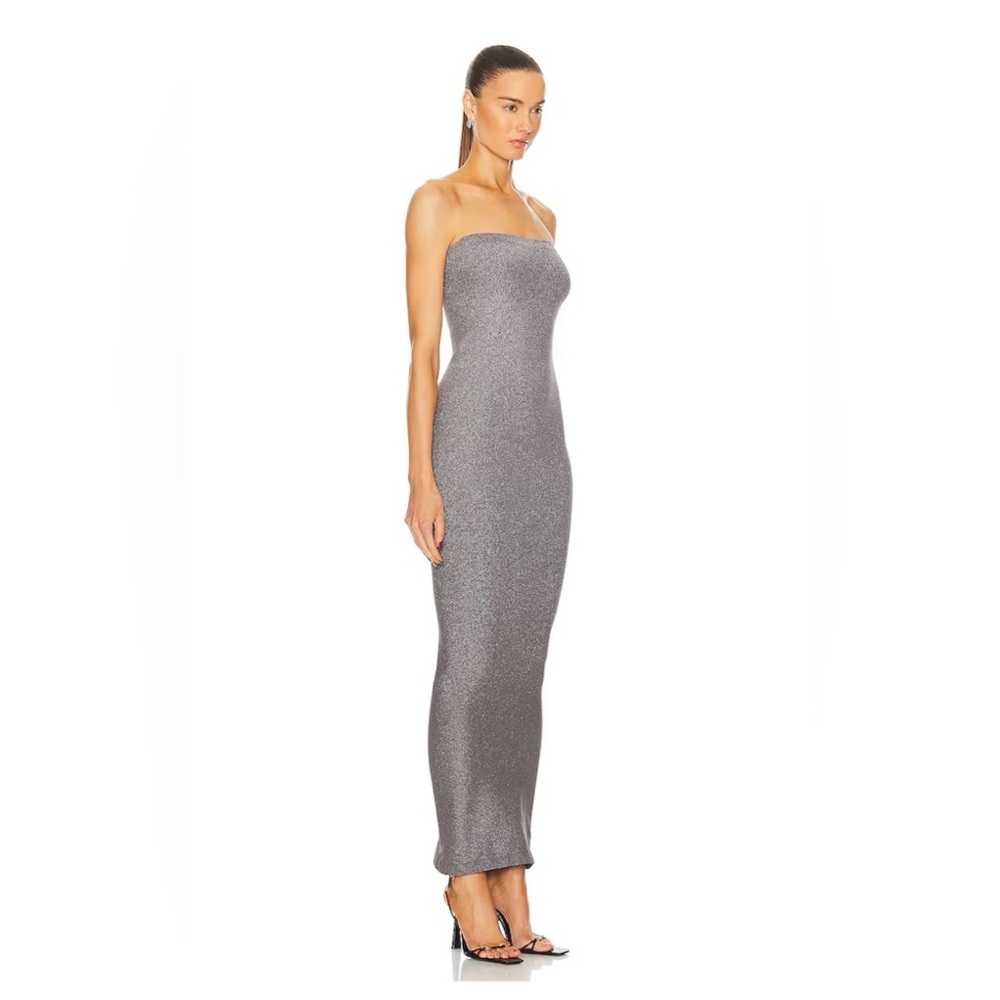 Wolford Fading Shone Strapless Dress -  Silver Shine size Small